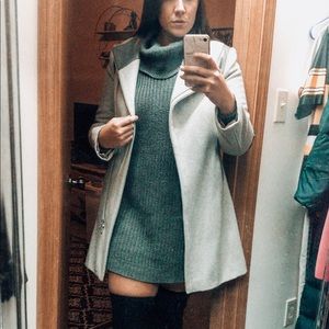 *LAST CALL* Calvin Klein Wool + Leather Coat